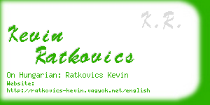 kevin ratkovics business card